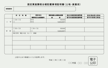 固定資産評価証明書